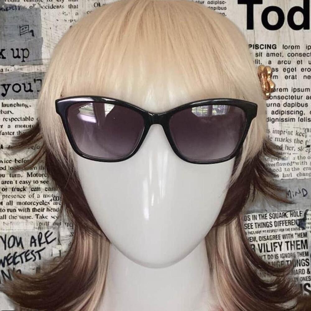 Juicy couture y2k black sunglasses with gold arms